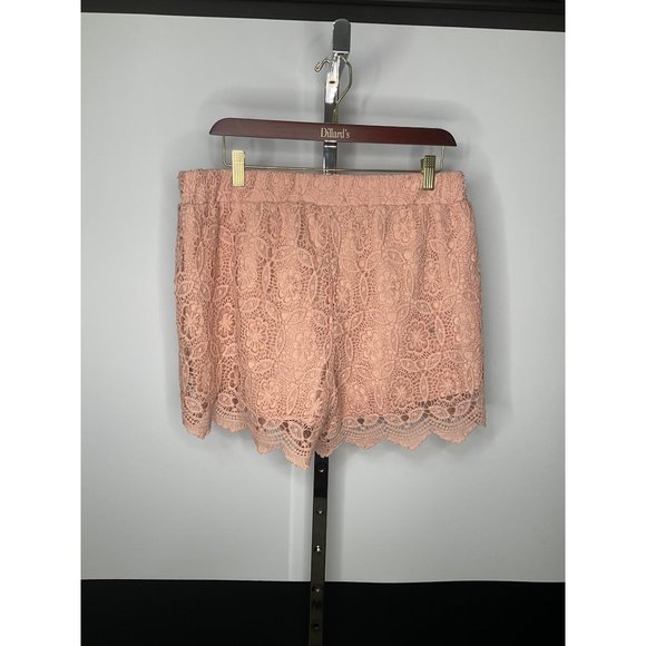NWT TORRID 00 Peachy 3.5" Crochet Pull On Shorts Boho - Picture 4 of 7